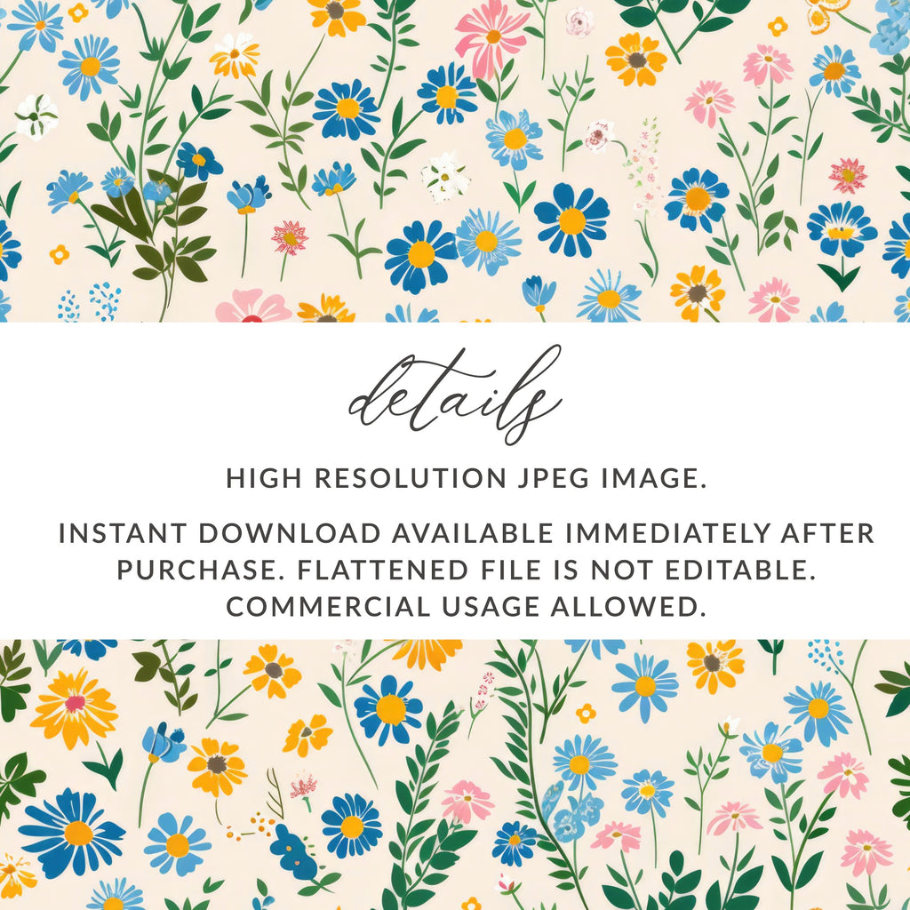Bright Floral Pattern High Resolution JPEG Image
