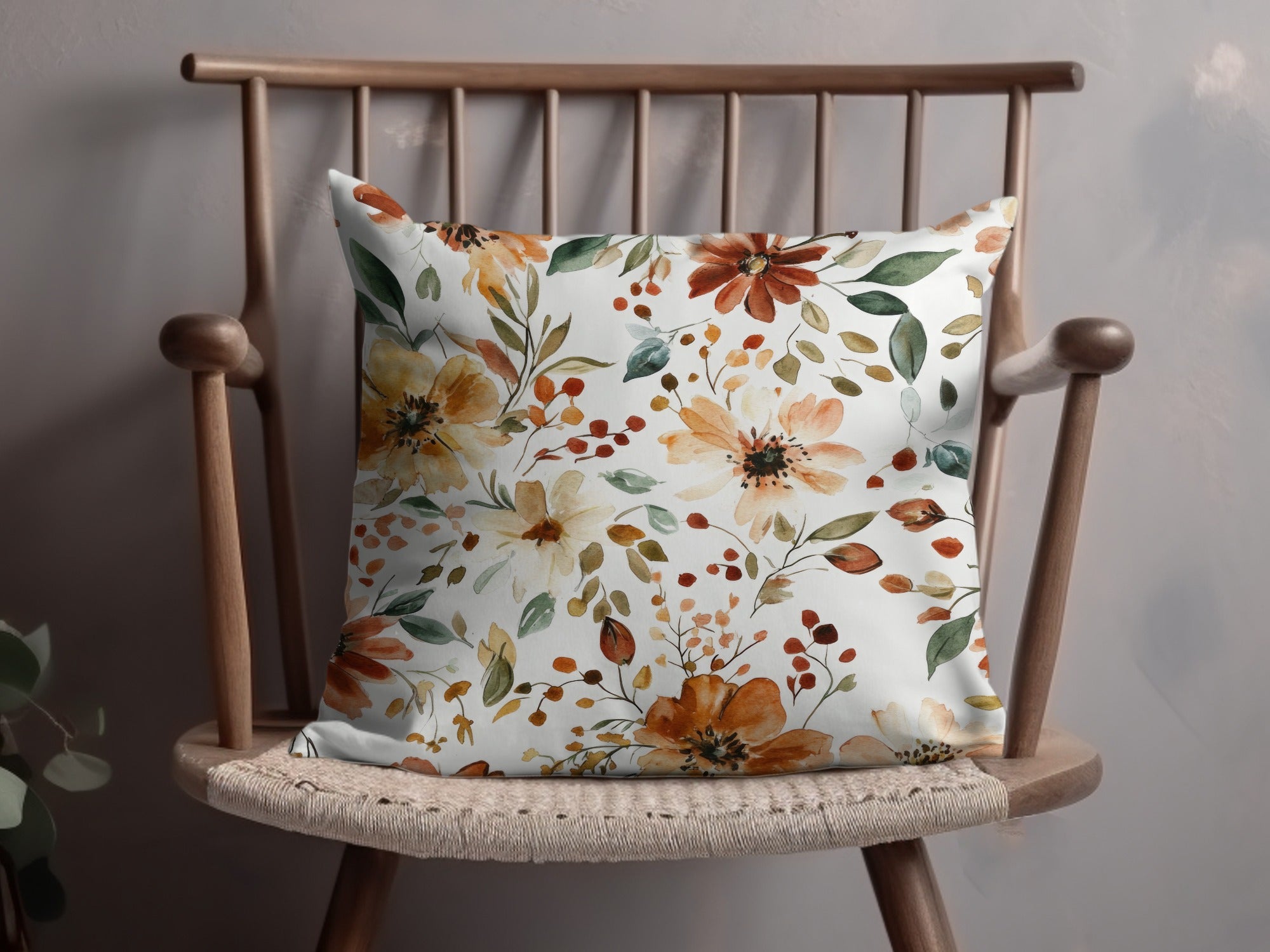 Floral Pattern Decorative Pillow Cushion for Home Decor