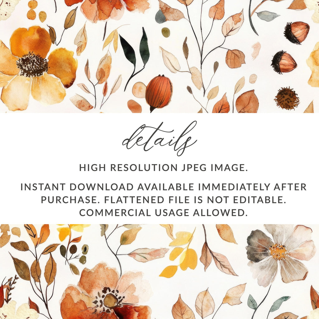High Resolution Floral Botanical Watercolor Art Print