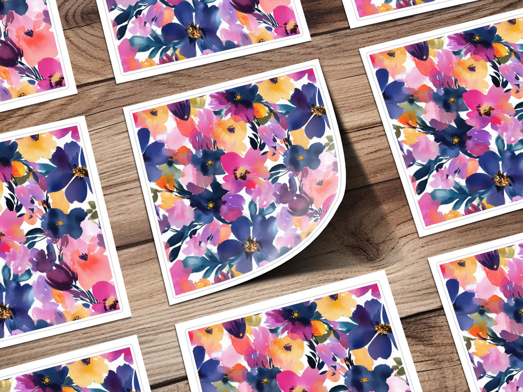 Colorful Floral Pattern Art Print for Home Decor