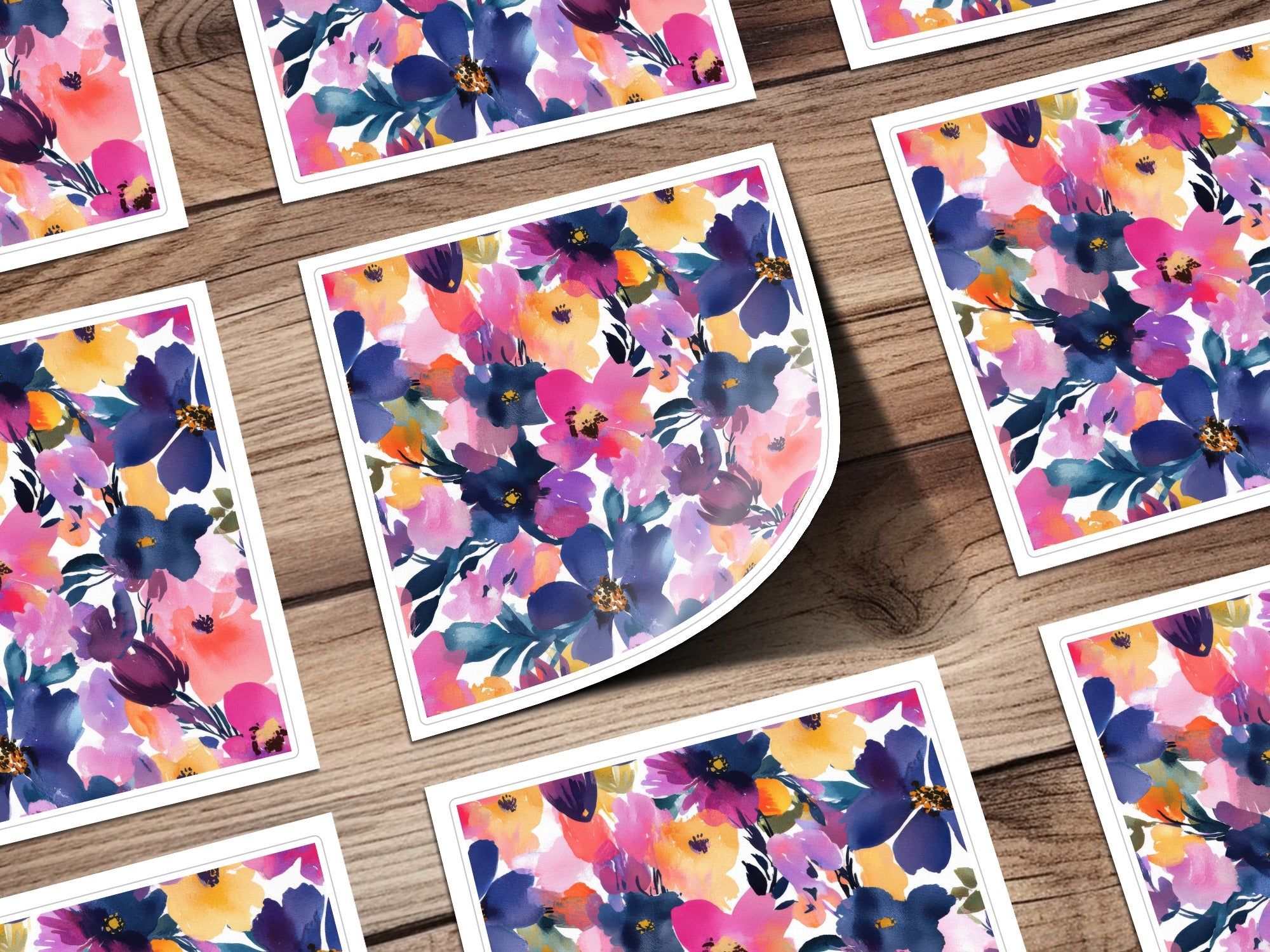 Colorful Floral Pattern Art Print for Home Decor