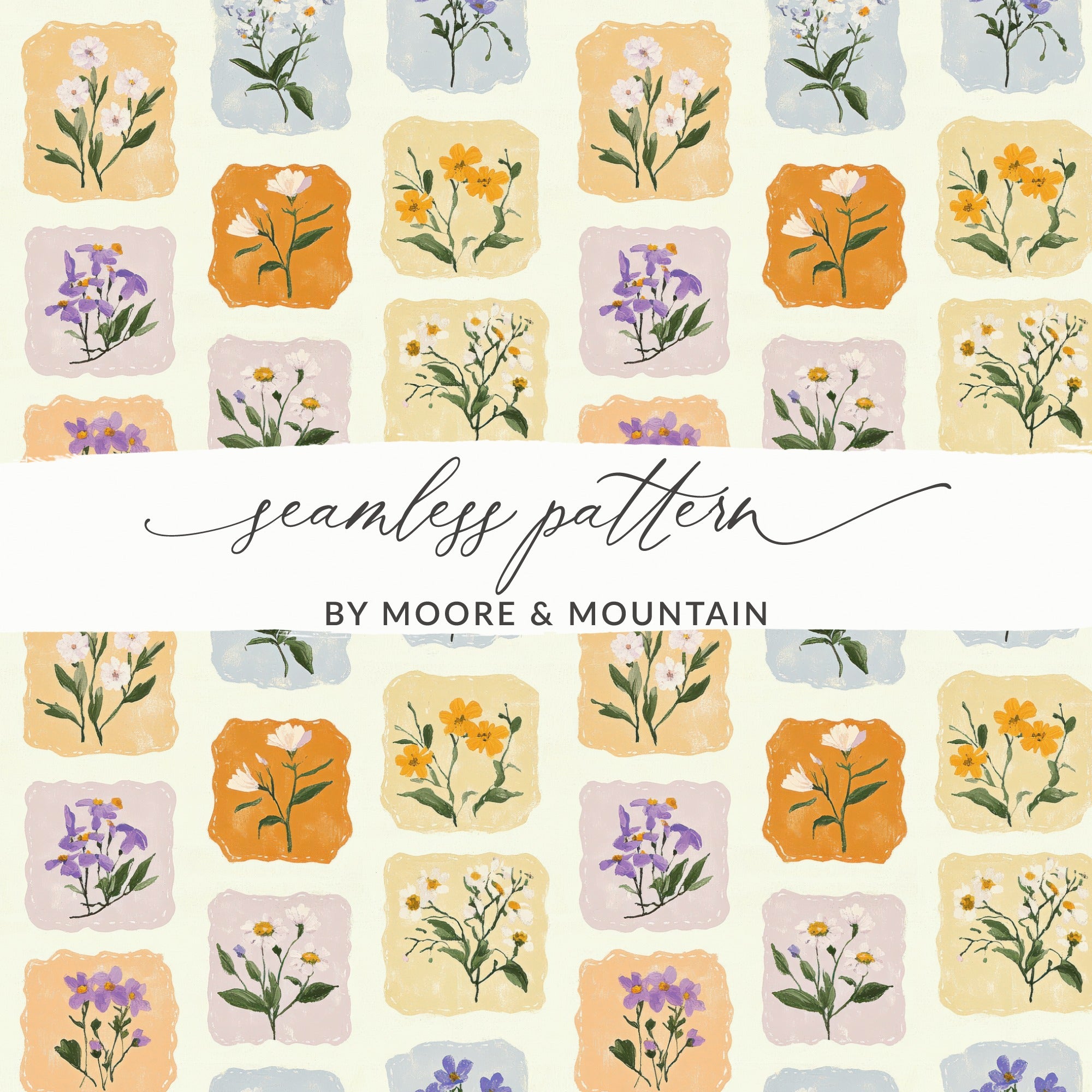 Botanical Floral Seamless Pattern by Moore & Mountain