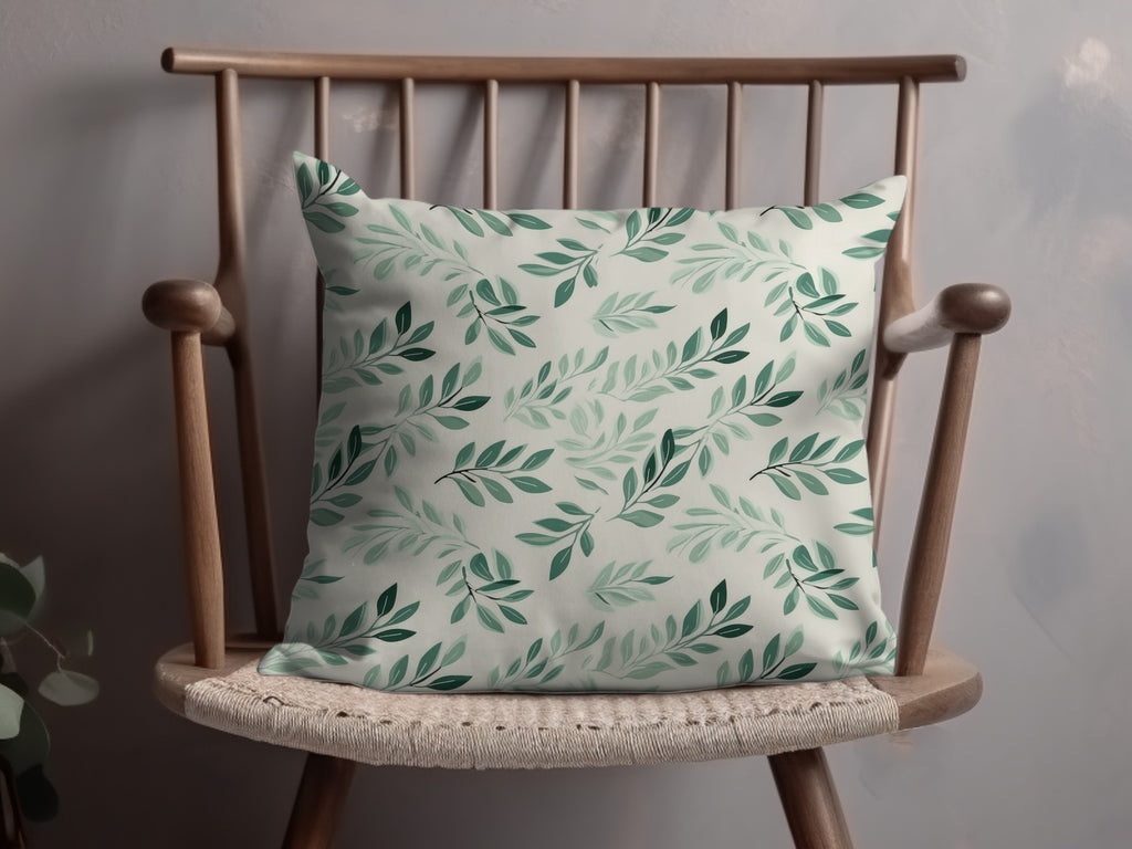 Botanical Green Leaves Design Cushion Pillow product