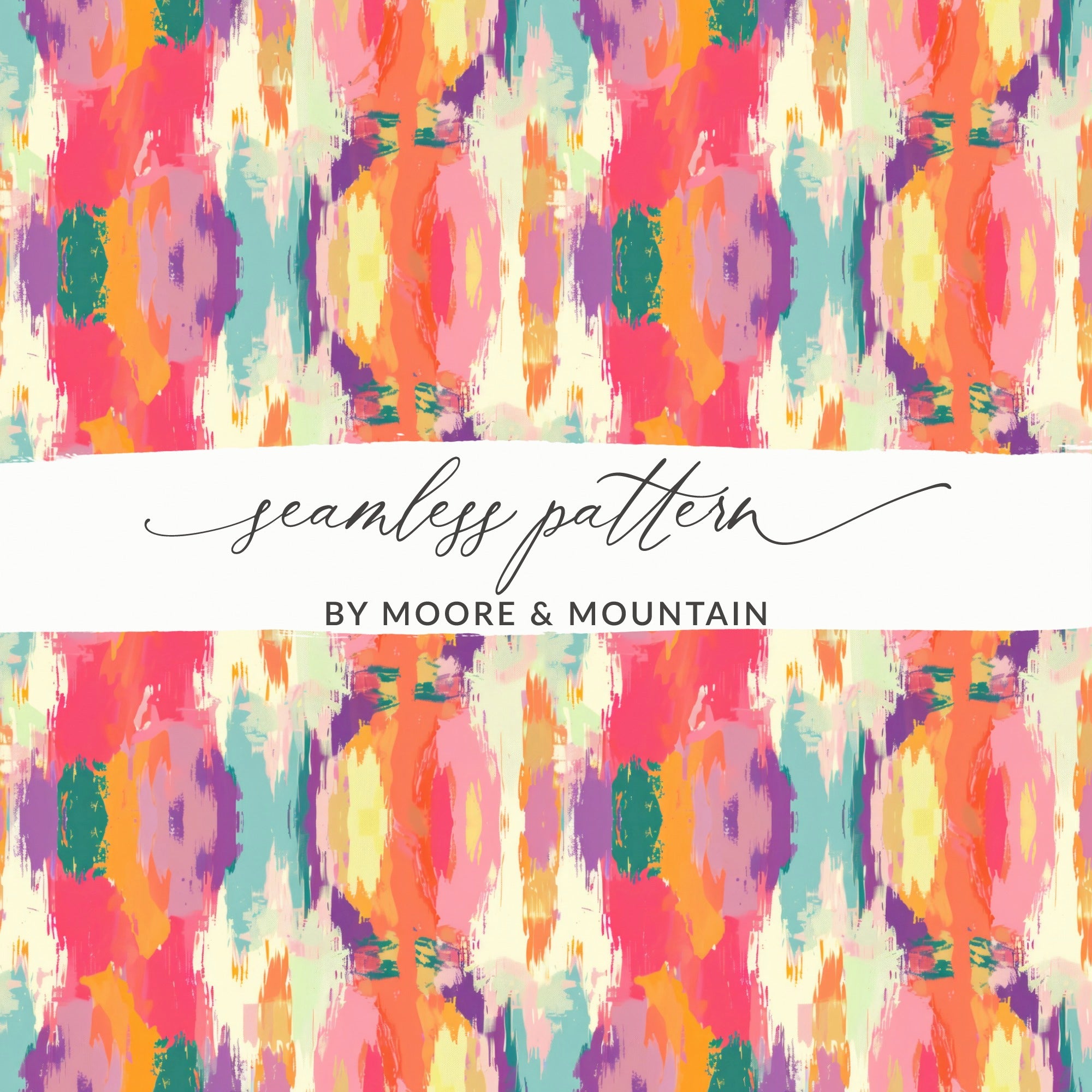 Vibrant Abstract Seamless Pattern by Moore & Mountain