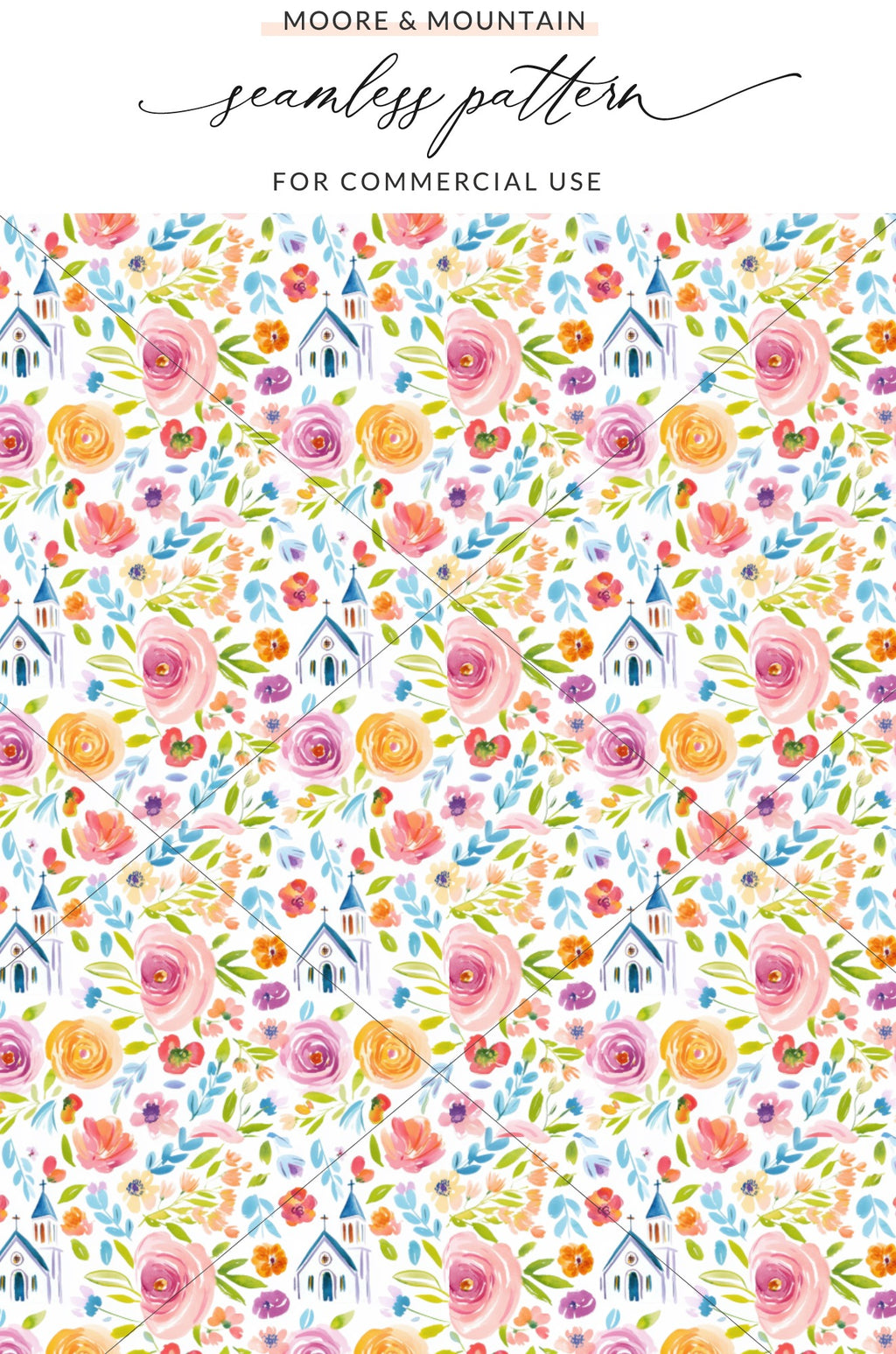 Moore Mountain Seamless Pattern for Commercial Use