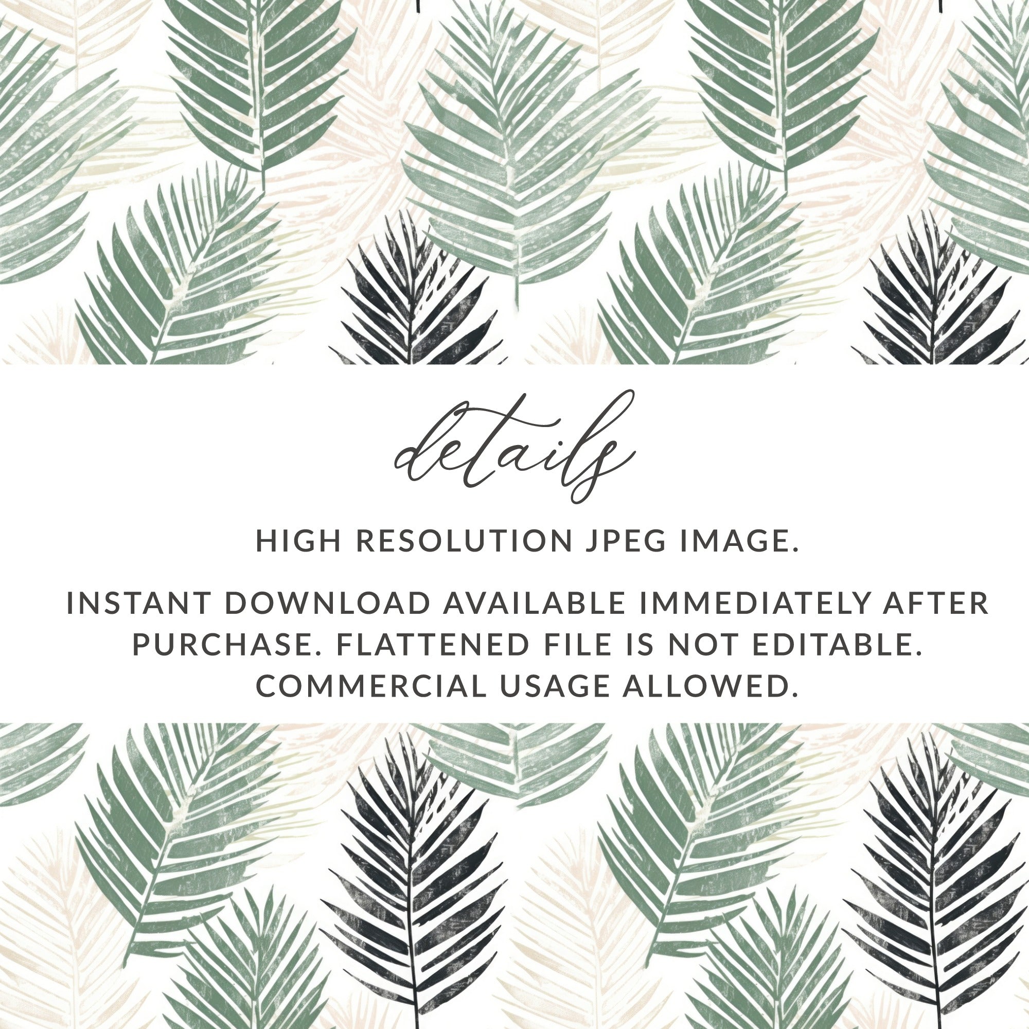 High Resolution JPEG Leaf Pattern Instant Download