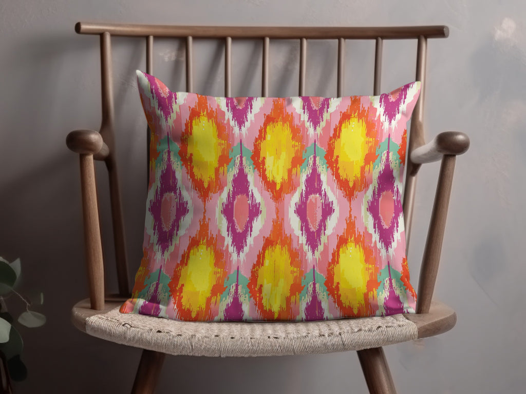 Bright Colorful Abstract Pattern Decorative Pillow