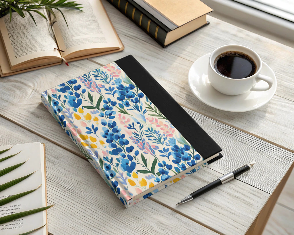 Floral Pattern Hardbound Notebook for Daily Journaling