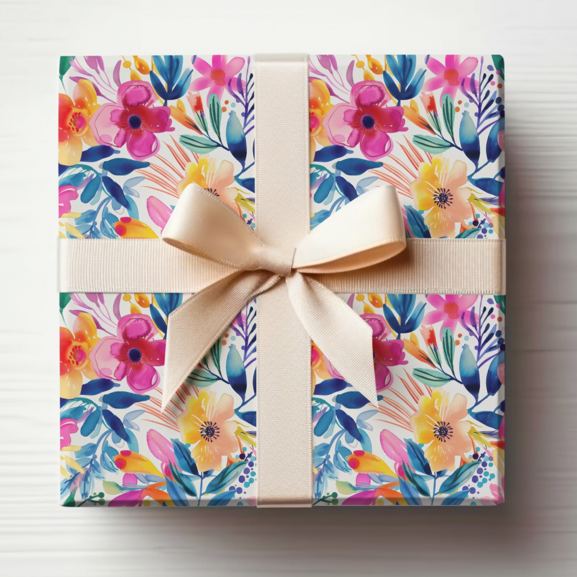 Vibrant Colorful Watercolor Floral Artistic Pattern product type