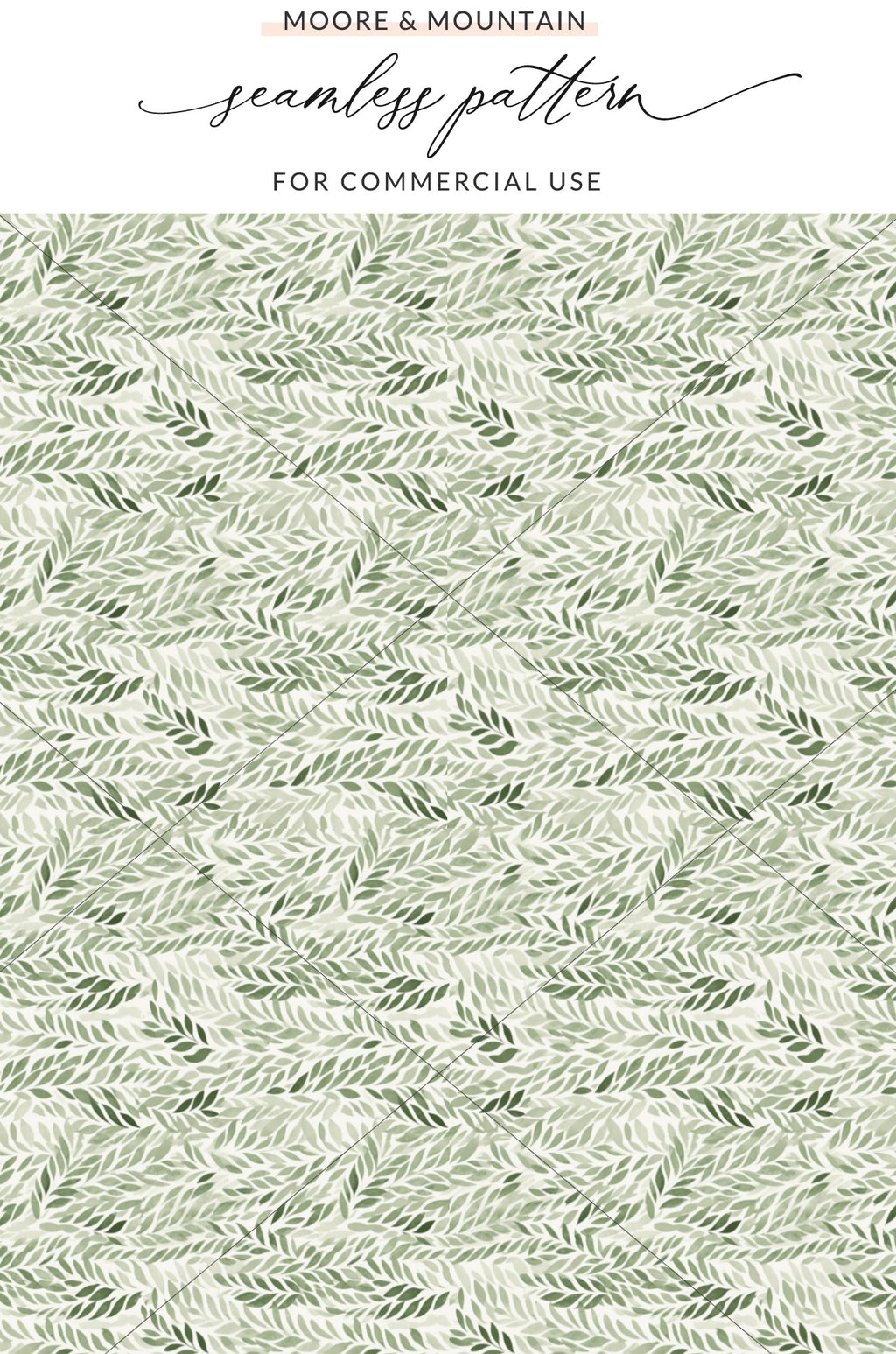 Seamless Leaf Pattern for Commercial Use Product