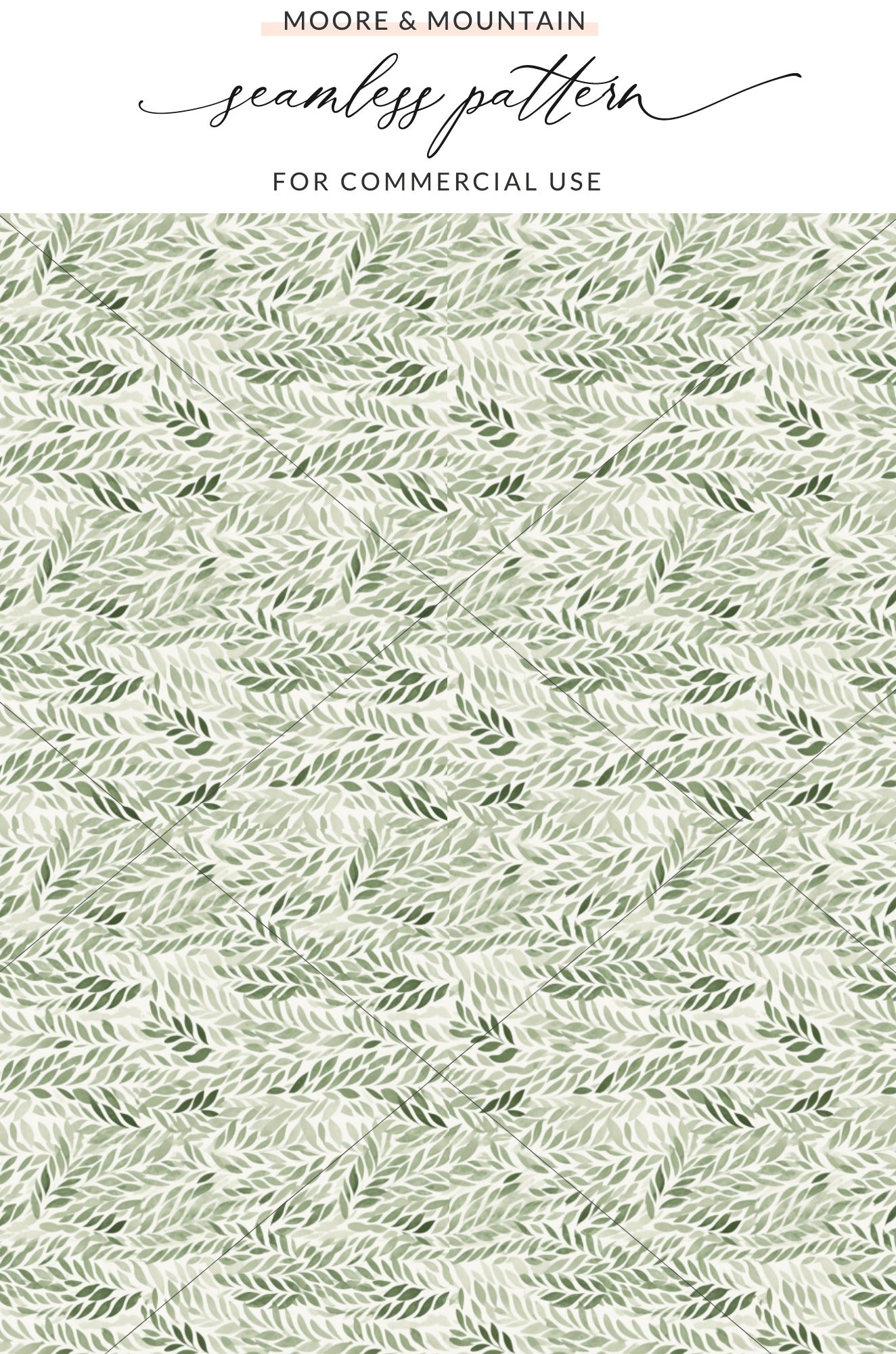 Seamless Leaf Pattern for Commercial Use Product