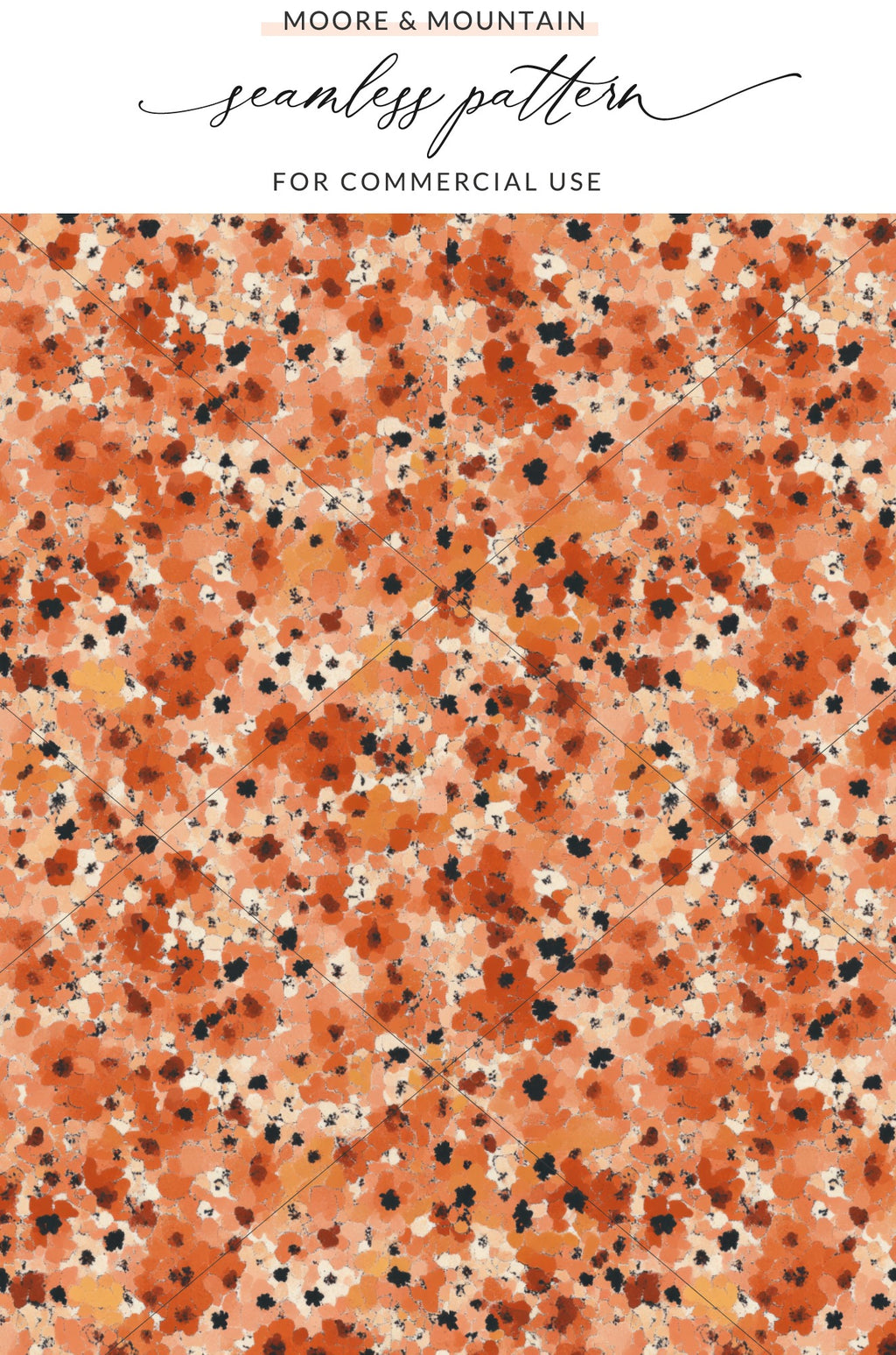 Moore and Mountain Seamless Pattern for Commercial Use