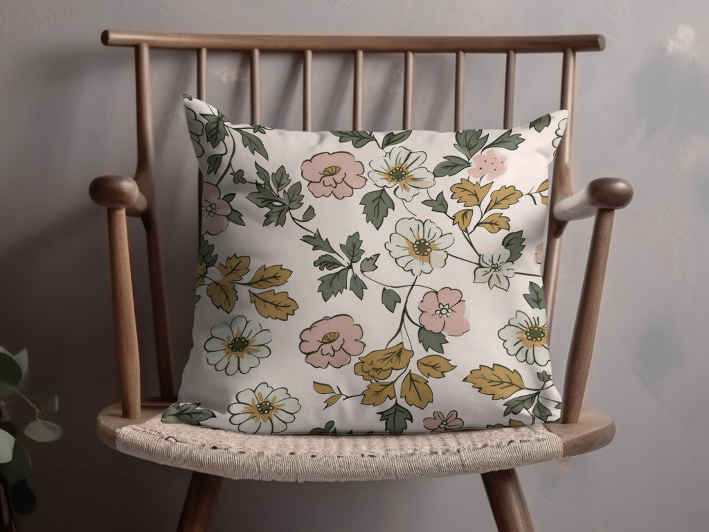 Pastel Floral Pattern Decorative Cushion Pillow