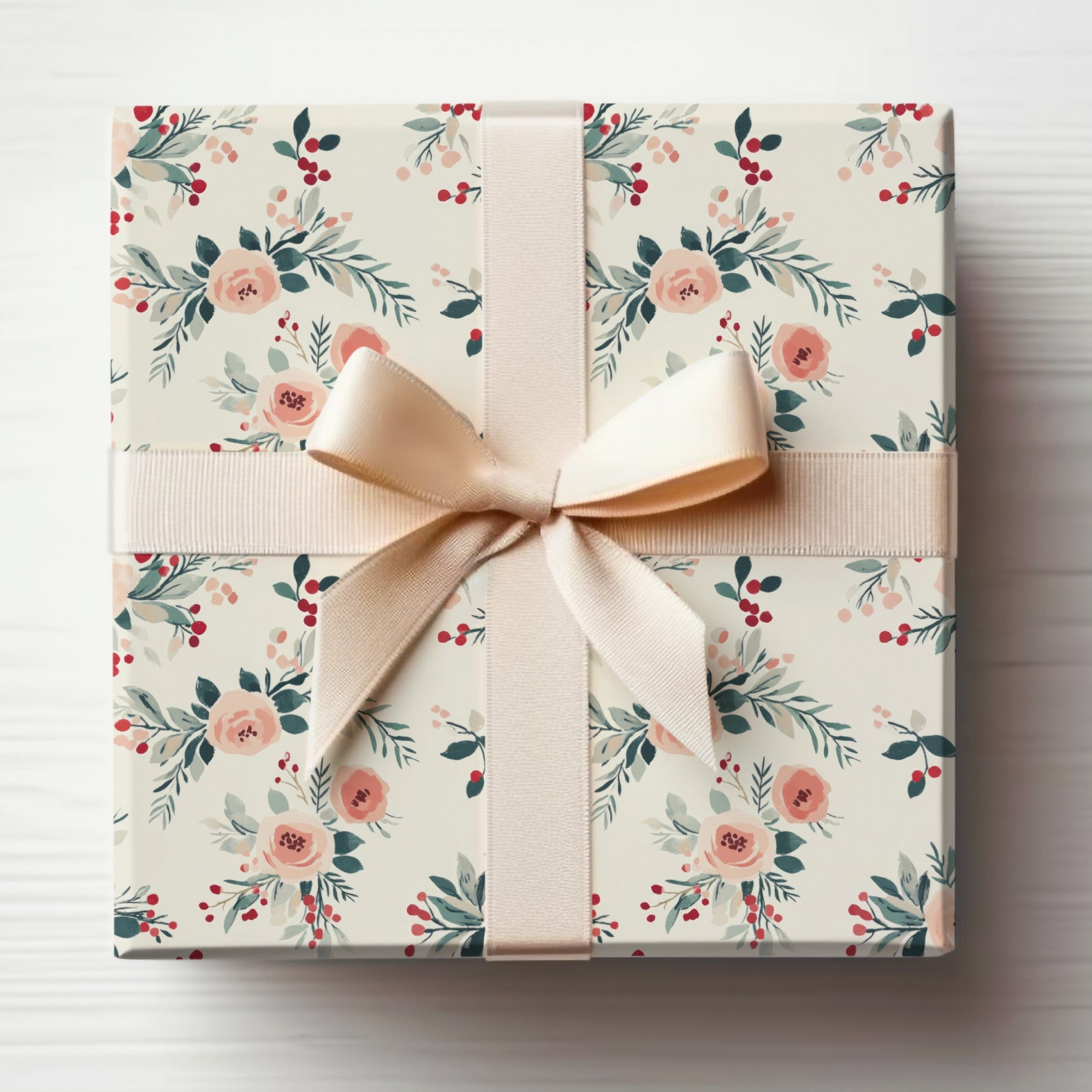 Elegant Floral Gift Box with Ribbon for Special Occasions