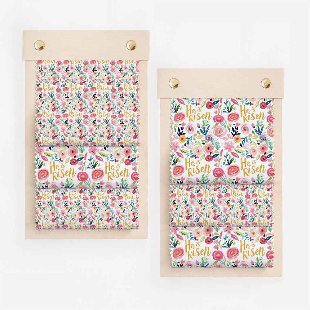 He Is Risen Floral Print Inspirational Wall Art
