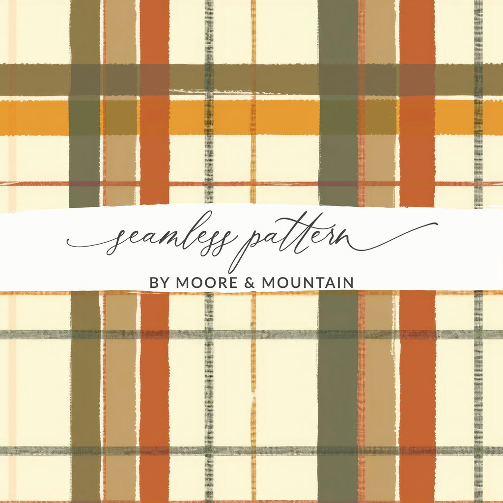 Autumn Plaid Seamless Pattern by Moore & Mountain