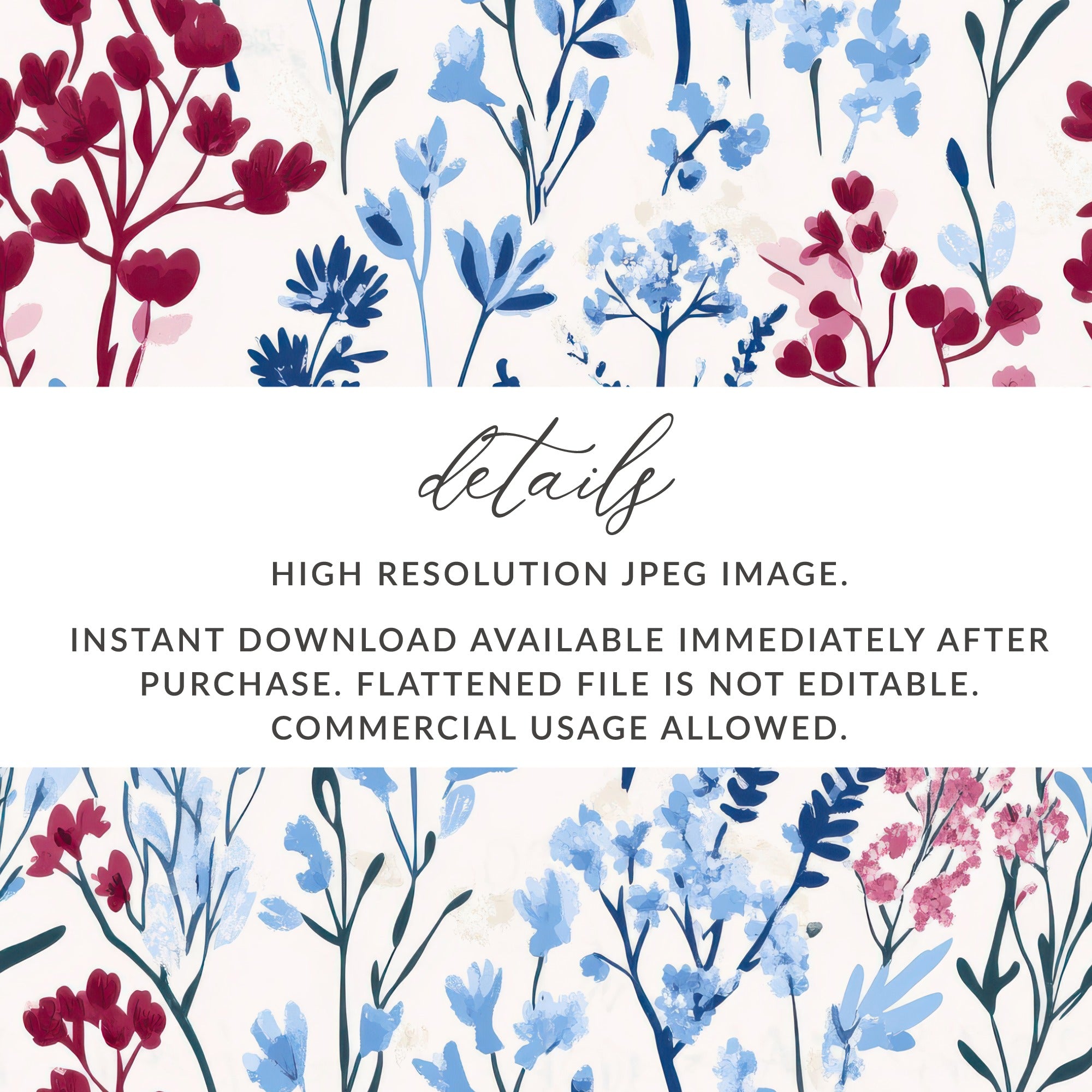 High Resolution Floral Pattern Instant Download Image