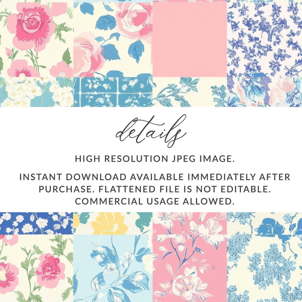 High Resolution Instant Download Floral Patterns