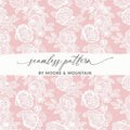 Elegant White Floral Seamless Pattern by Moore & Mountain
