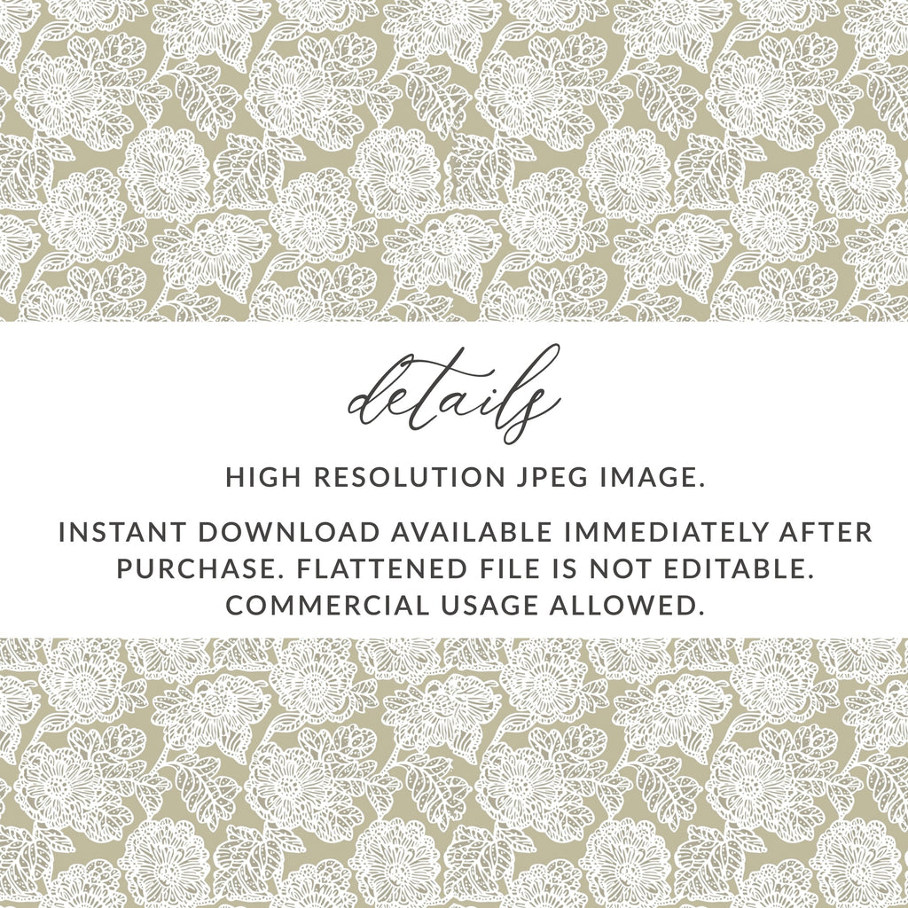 High Resolution Floral Pattern Instant Download File