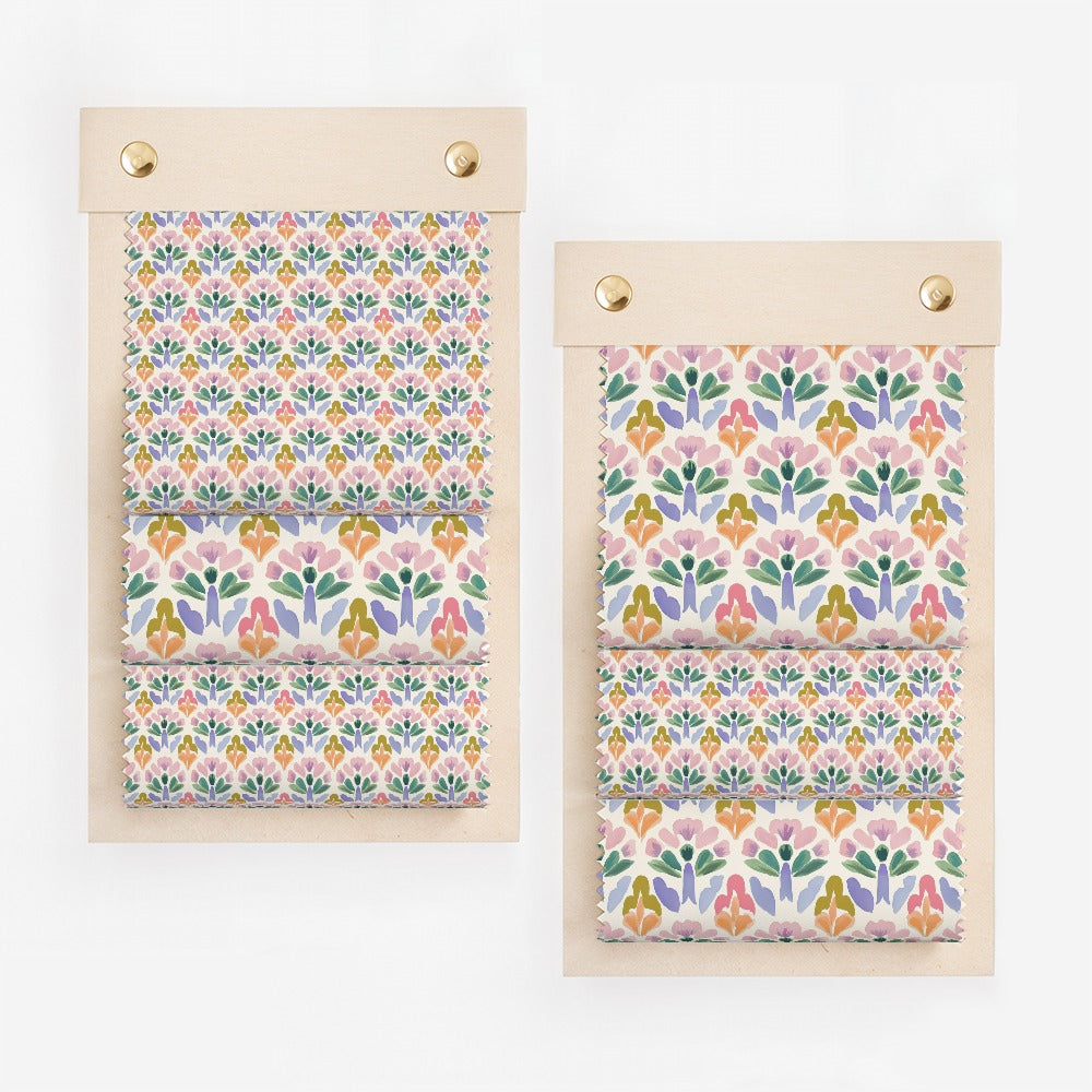 Floral Patterned Wall Hanging Decor with Gold Accents