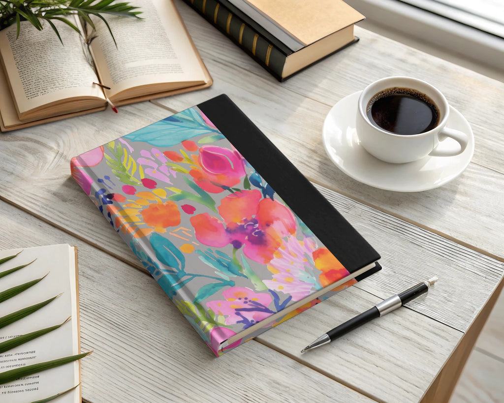 Colorful Floral Hardcover Journal for Daily Writing