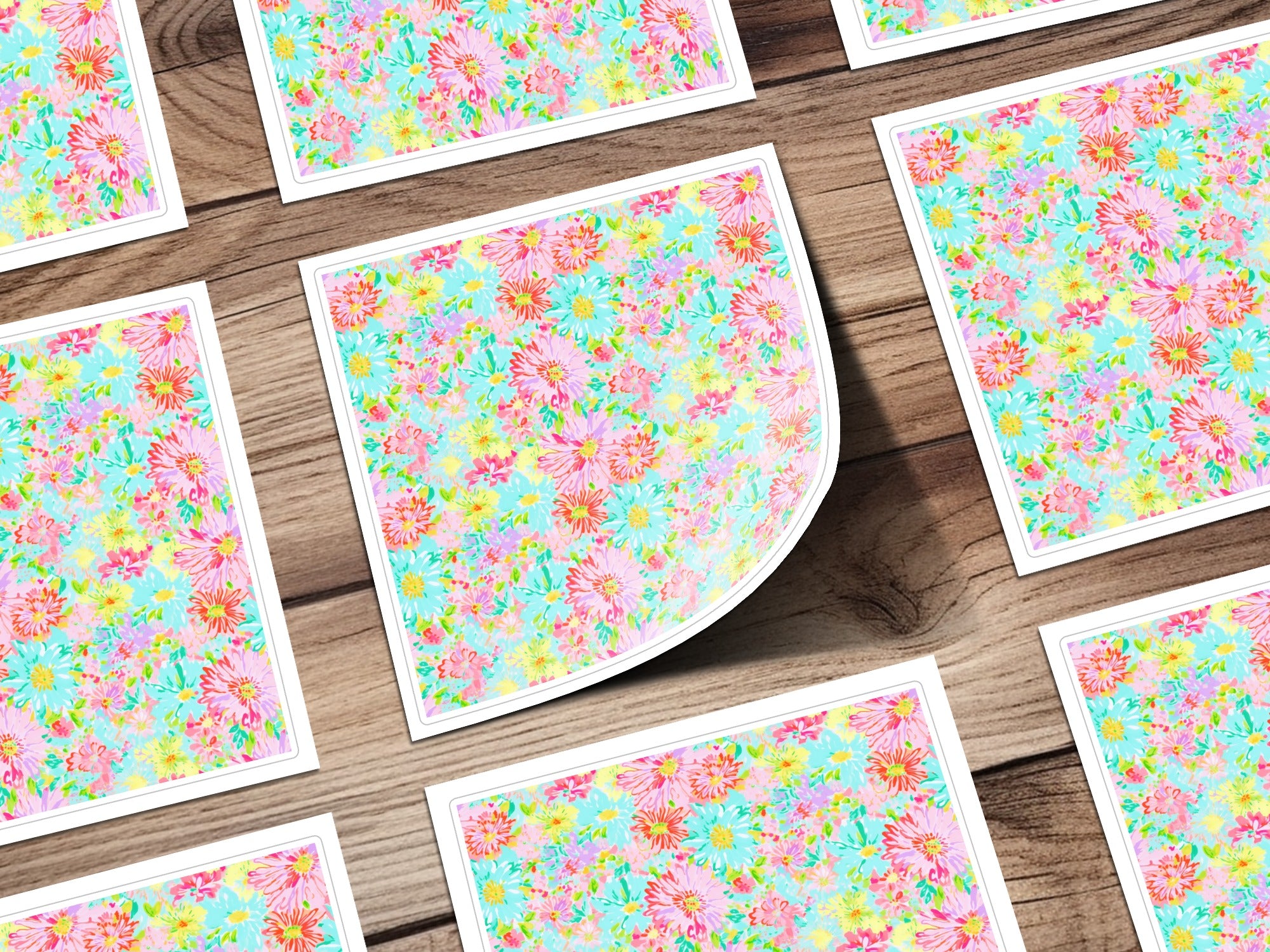 Colorful Vibrant Floral Pattern Design Art Print