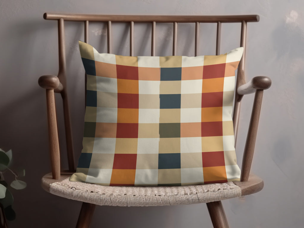 Multicolor Plaid Pattern Decorative Pillow for Your Home