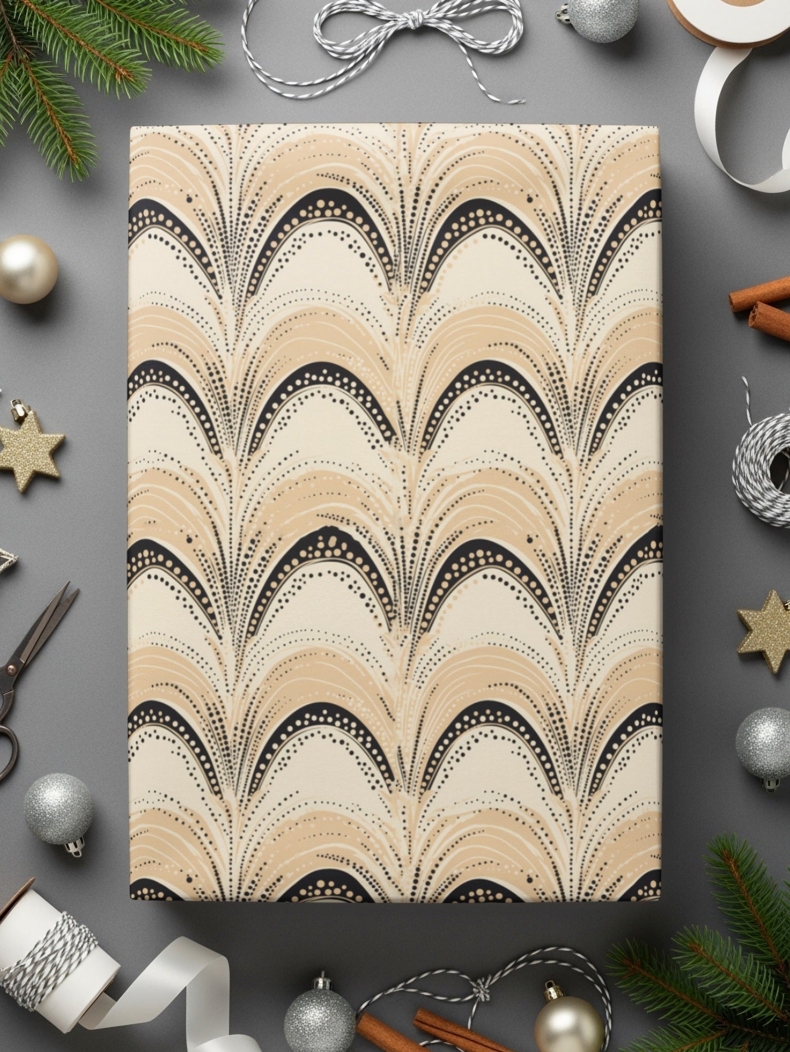 Elegant Art Deco Style Pattern Wrapping Paper