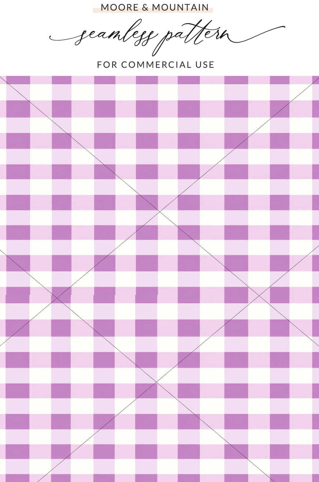 Purple and White Gingham Seamless Pattern for Commercial Use