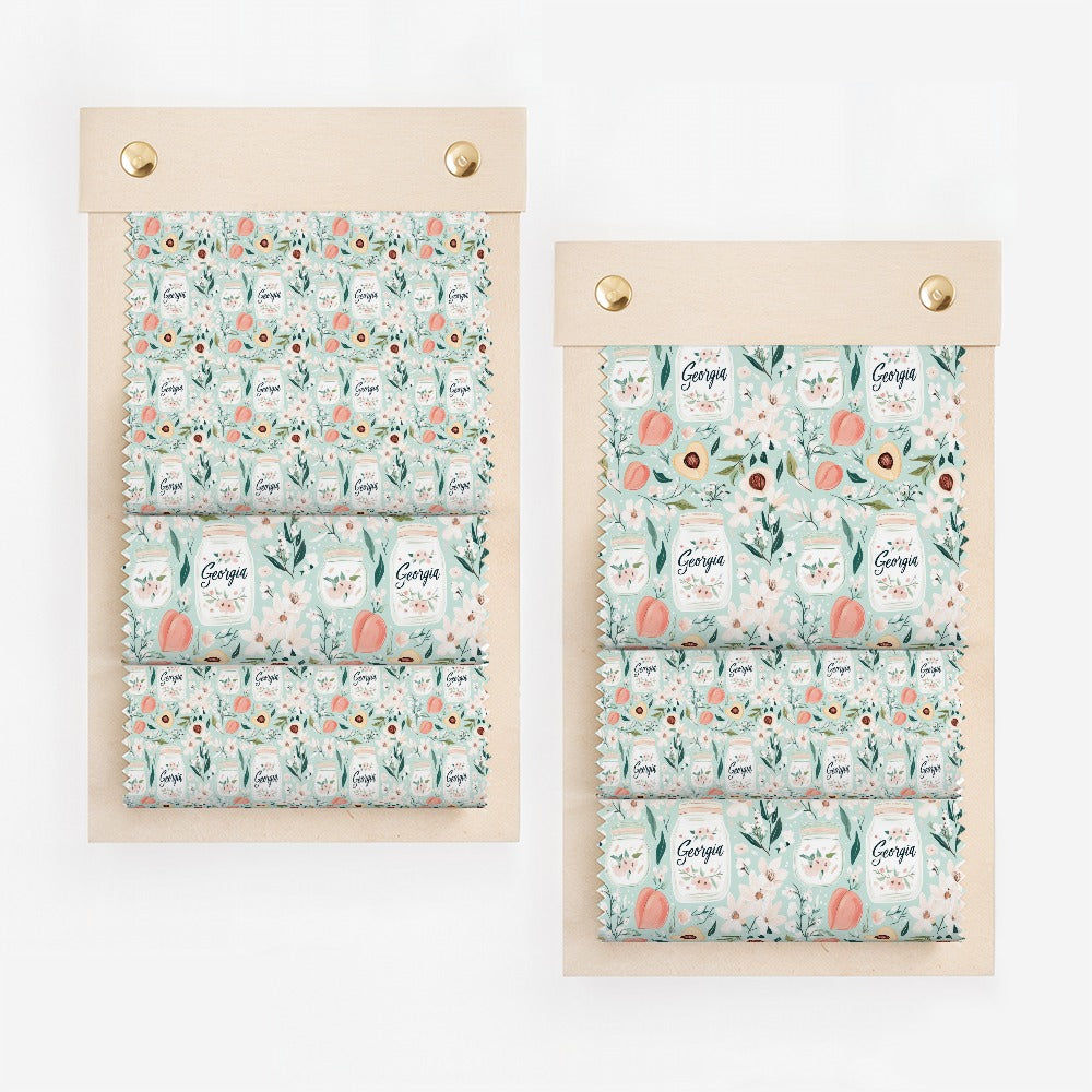 Floral Peach and Jar Illustration Multi Size Display