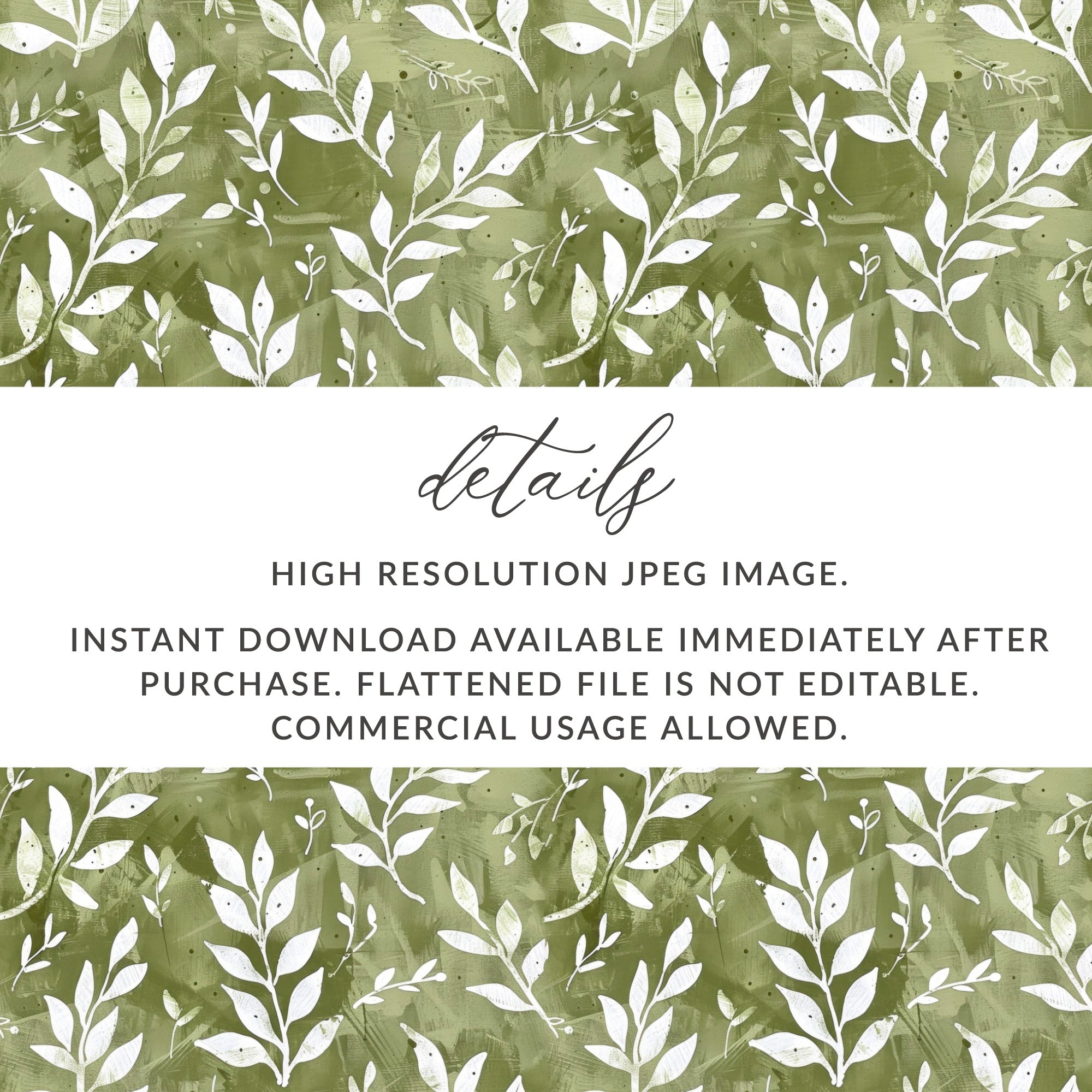 High Resolution Leaf Pattern Instant Download Image