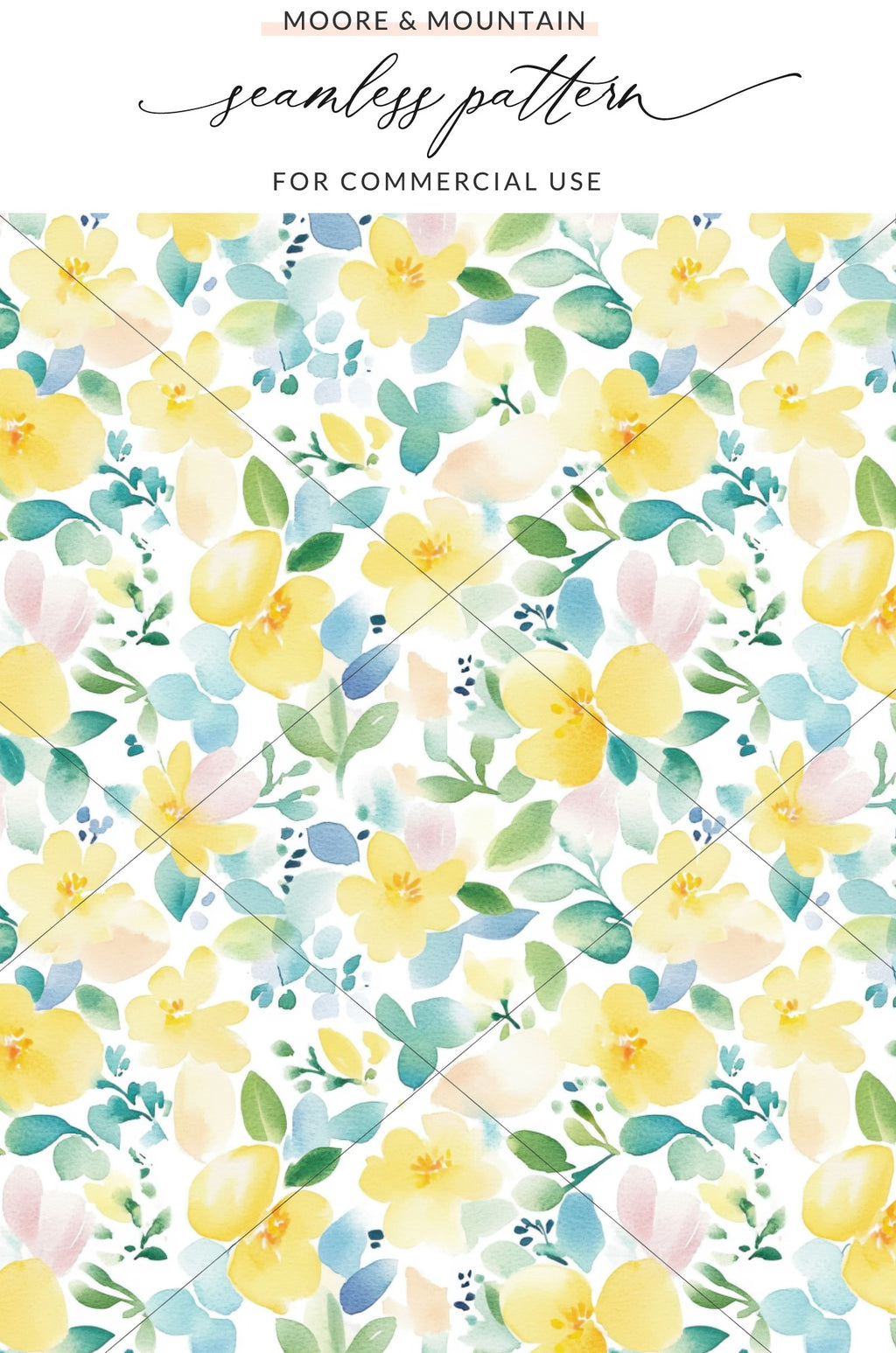 Vibrant Floral Seamless Pattern for Commercial Use