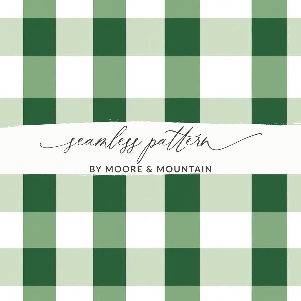 Green and White Plaid Seamless Pattern Design Product