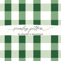 Green and White Plaid Seamless Pattern Design Product