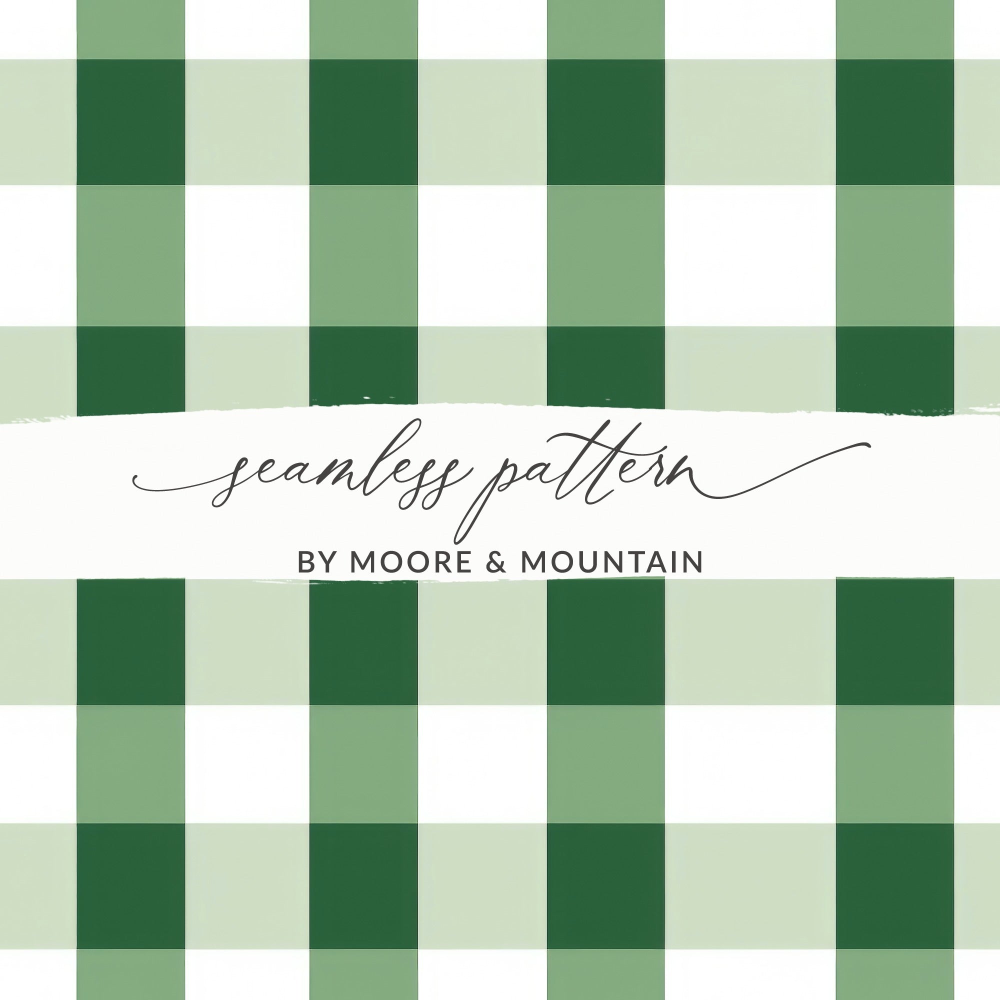 Green and White Plaid Seamless Pattern Design Product