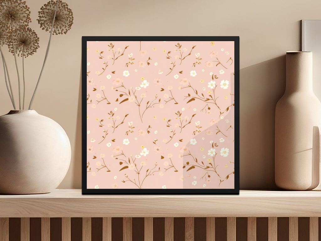 Elegant Botanical Floral Pattern Art Print Decor