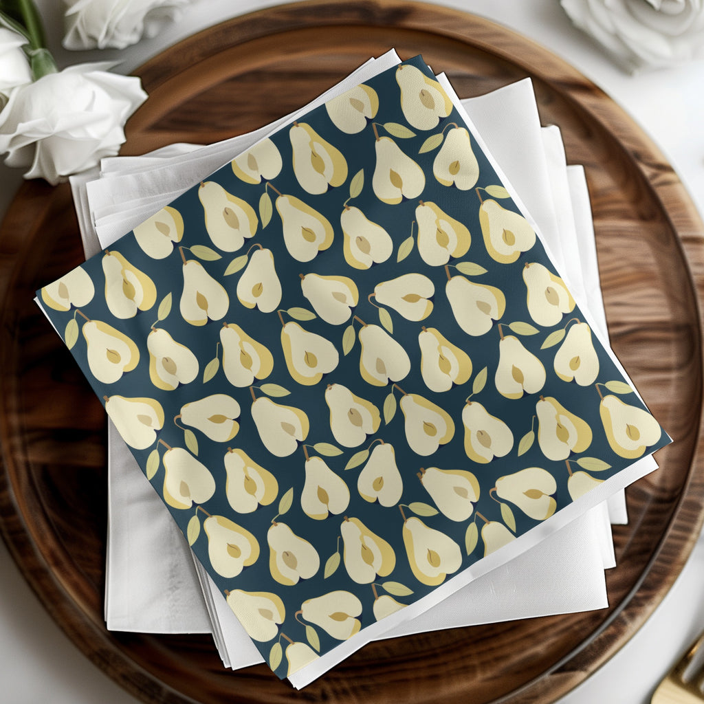 Stylish Pear Pattern Napkins for Elegant Dining Decor