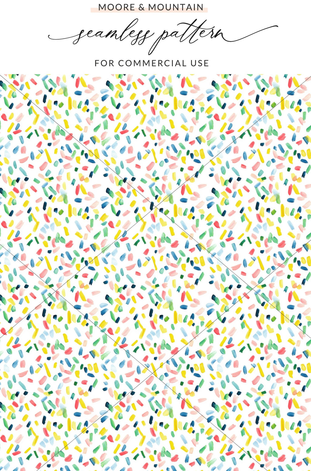 Colorful Confetti Style Seamless Pattern for Commercial Use