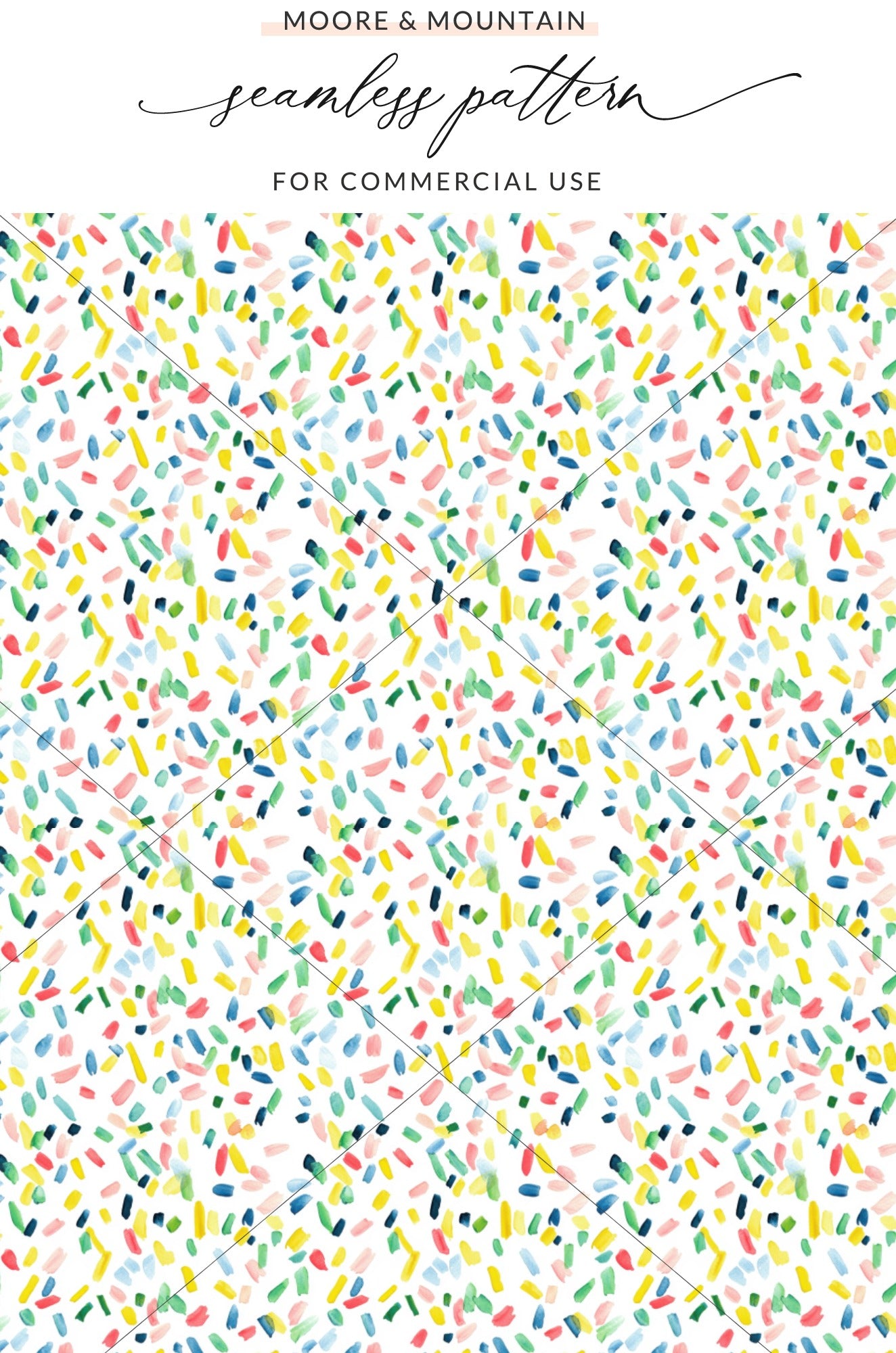 Colorful Confetti Style Seamless Pattern for Commercial Use