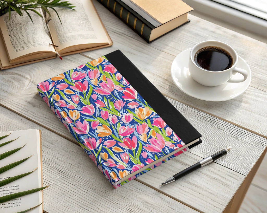 Floral Pattern Hardcover Journal Vibrant Color Notebook