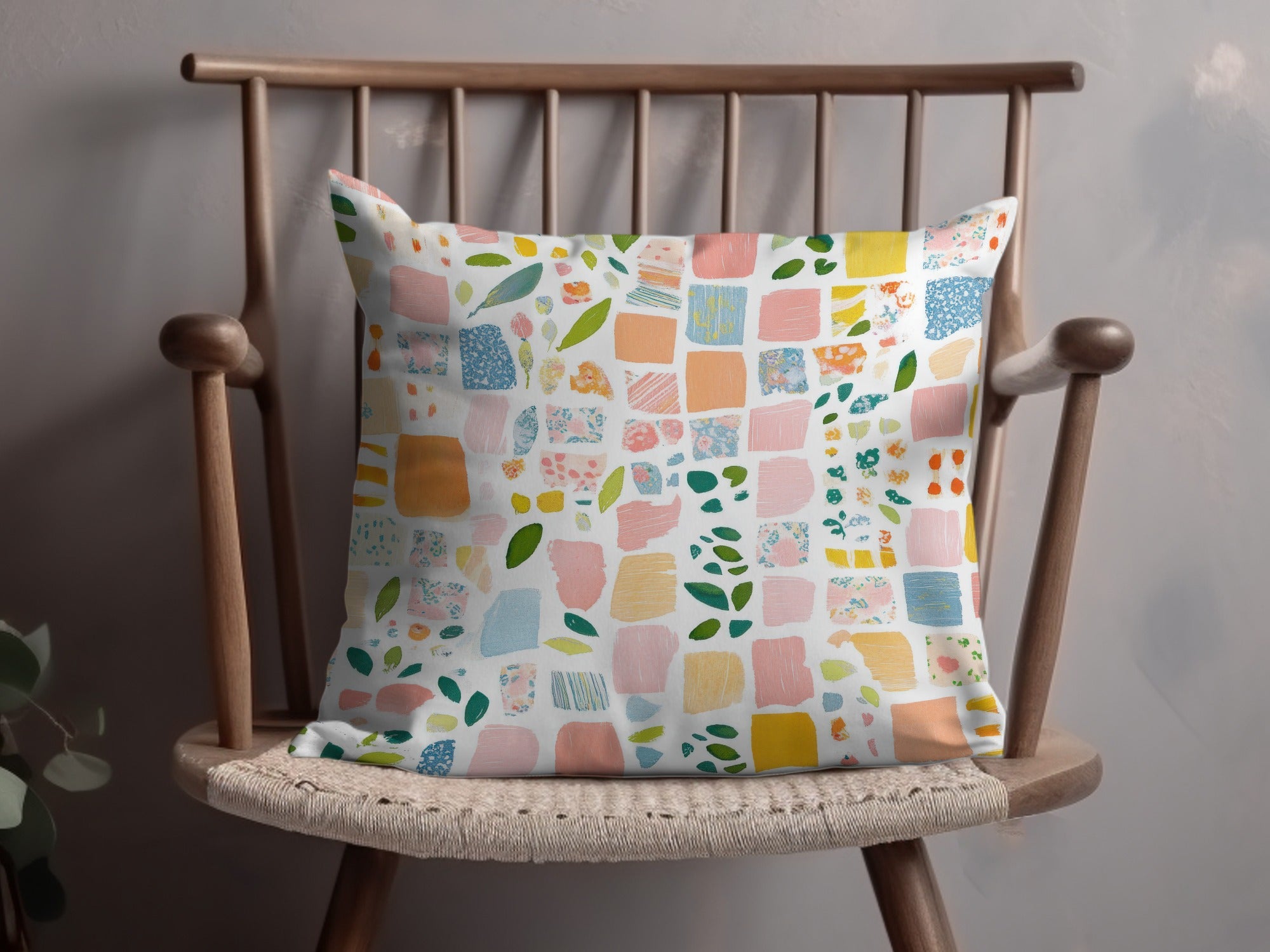 Abstract Pattern Multicolor Throw Pillow Product