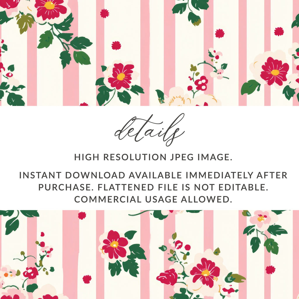 High Resolution Floral Stripes JPEG Download Image