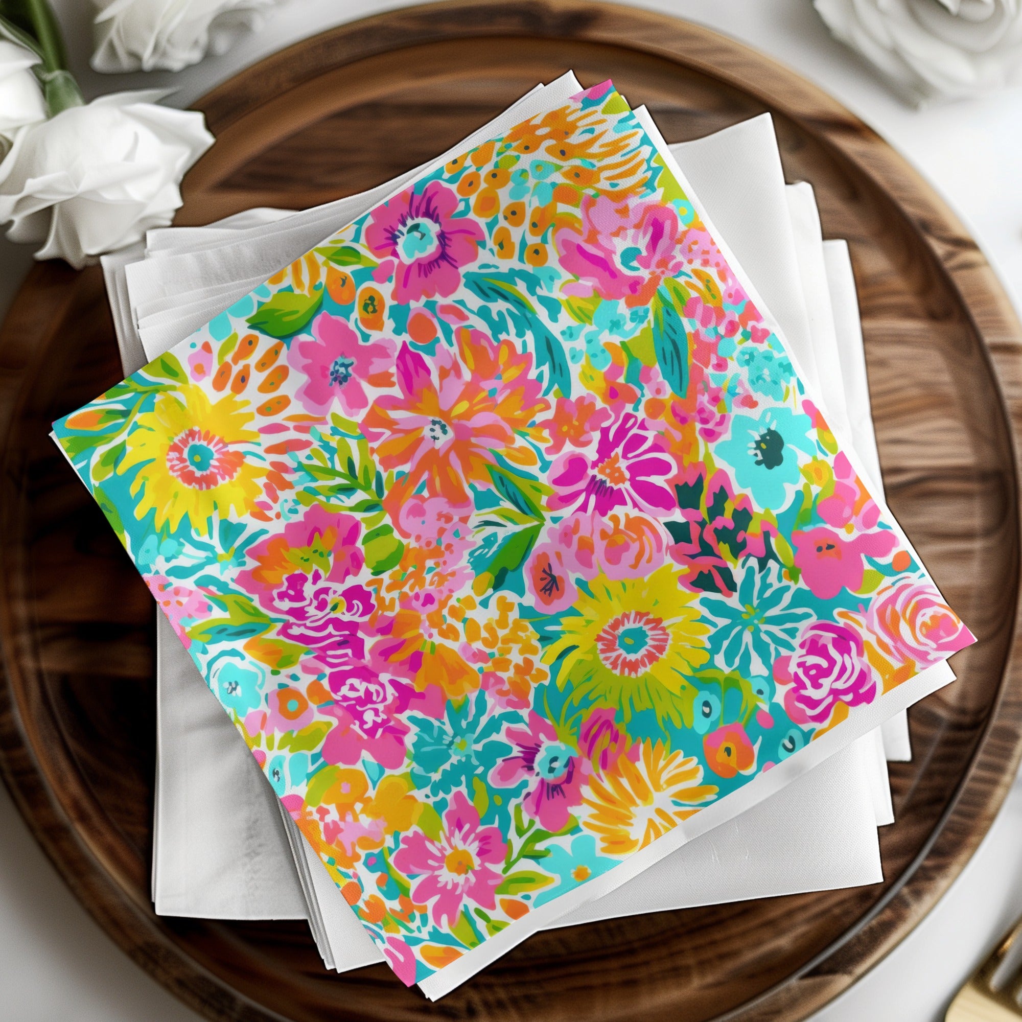 Bright Colorful Floral Patterned Home Decor Product