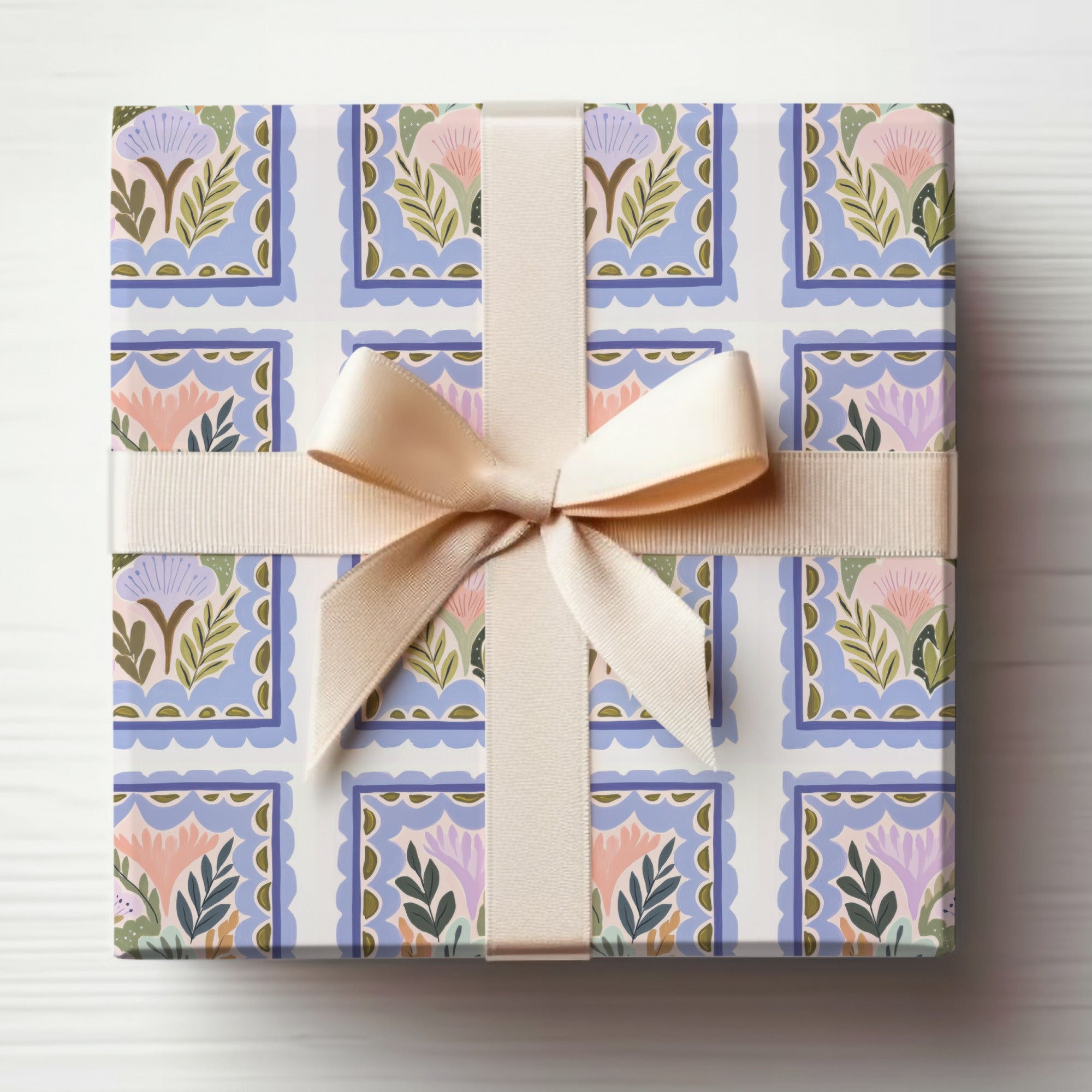 Floral Patterned Gift Wrap with Ribbon for All Occasions