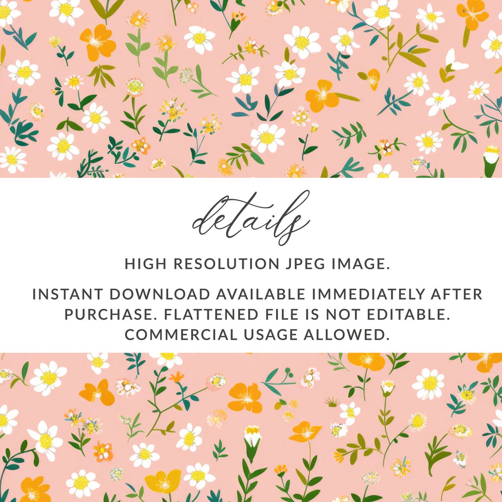 Floral Pattern High Resolution JPEG Instant Download