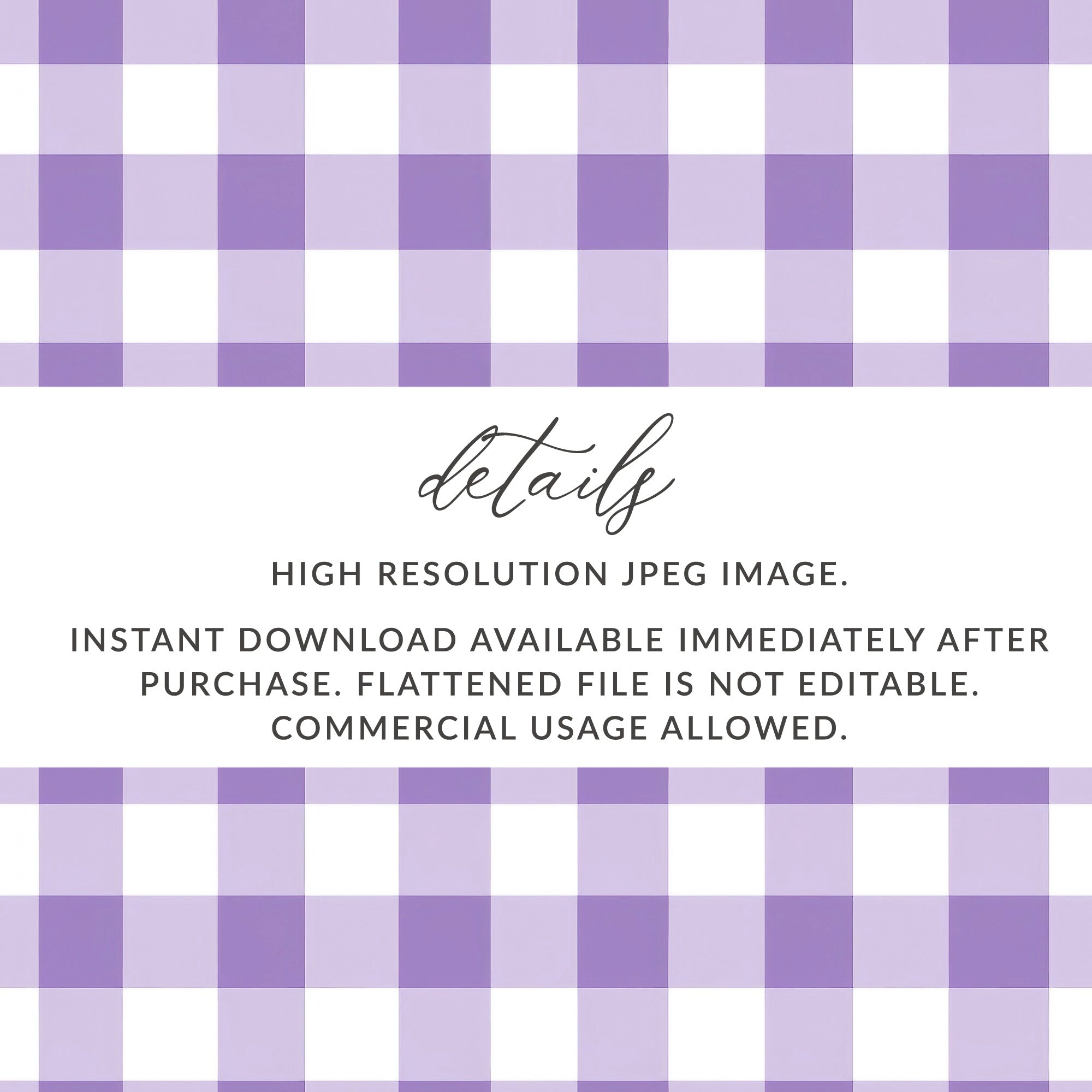 High Resolution Purple Gingham Pattern JPEG Instant Product