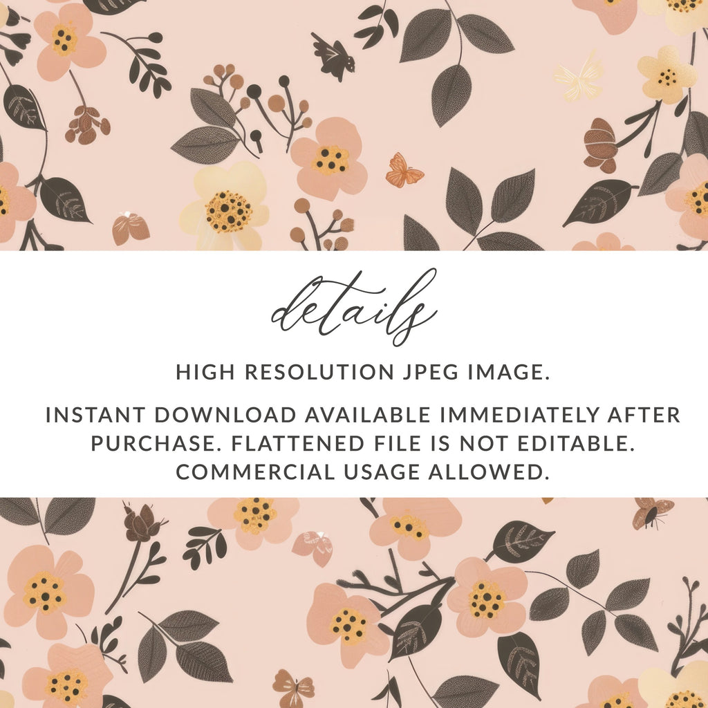 Floral Pattern High Resolution Instant Download Image