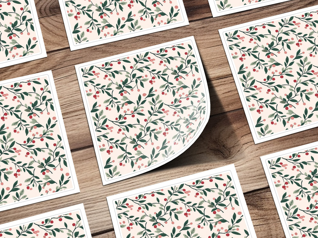 Elegant Botanical Berry Pattern on Stationery Product