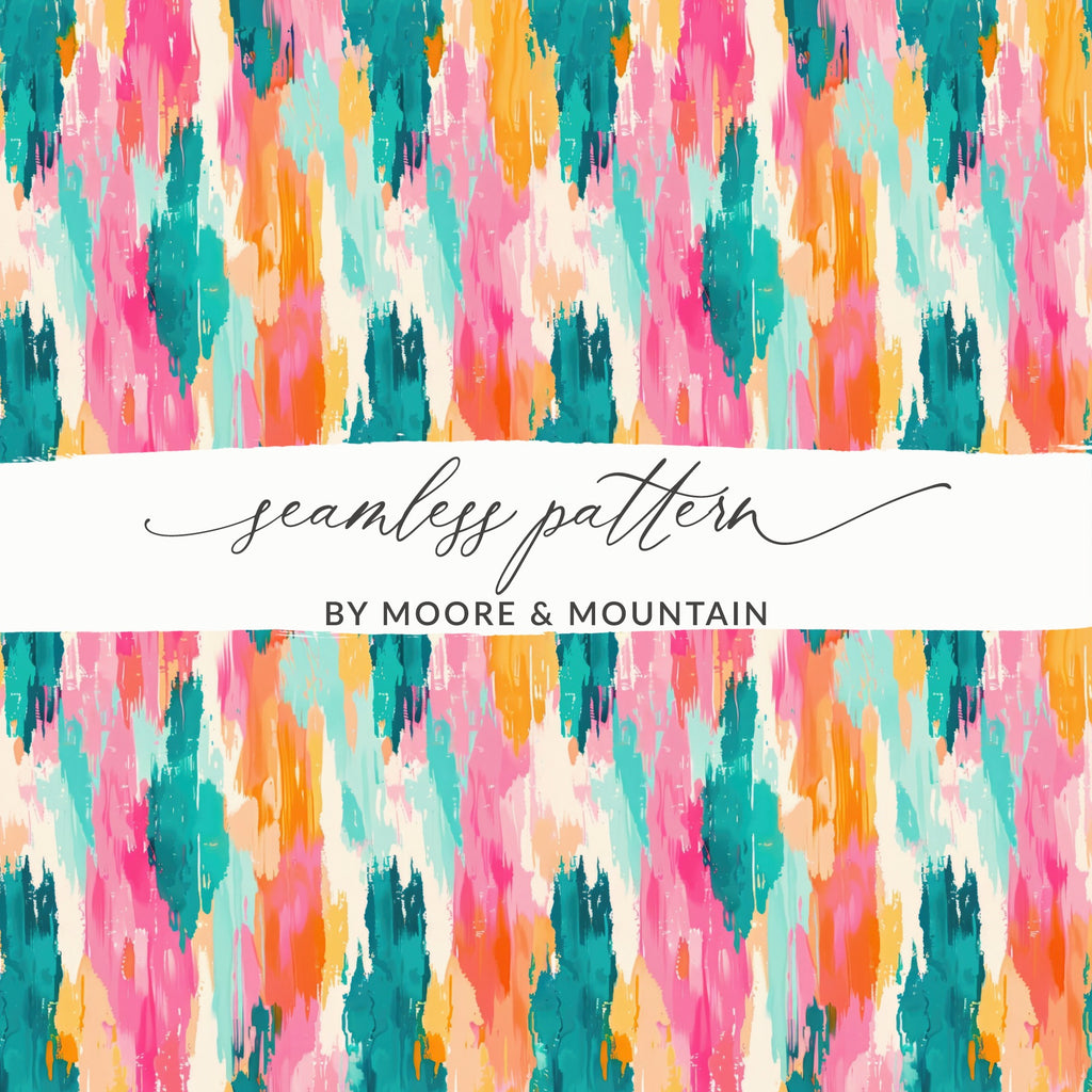 Colorful Brushstroke Seamless Pattern by Moore & Mountain